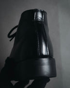 "Yohji Yamamoto FEMME" Lace-up leather ankle boots
