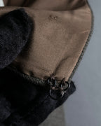 "CHANEL" Side button design pleated flared skirt