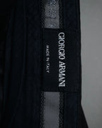 "GIORGIO ARMANI" 08’s-09’s Sharp pinstripe wool two button suit set