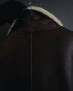"Christian Dior" 80’s-90’s deerskin shearling collar leather jacket