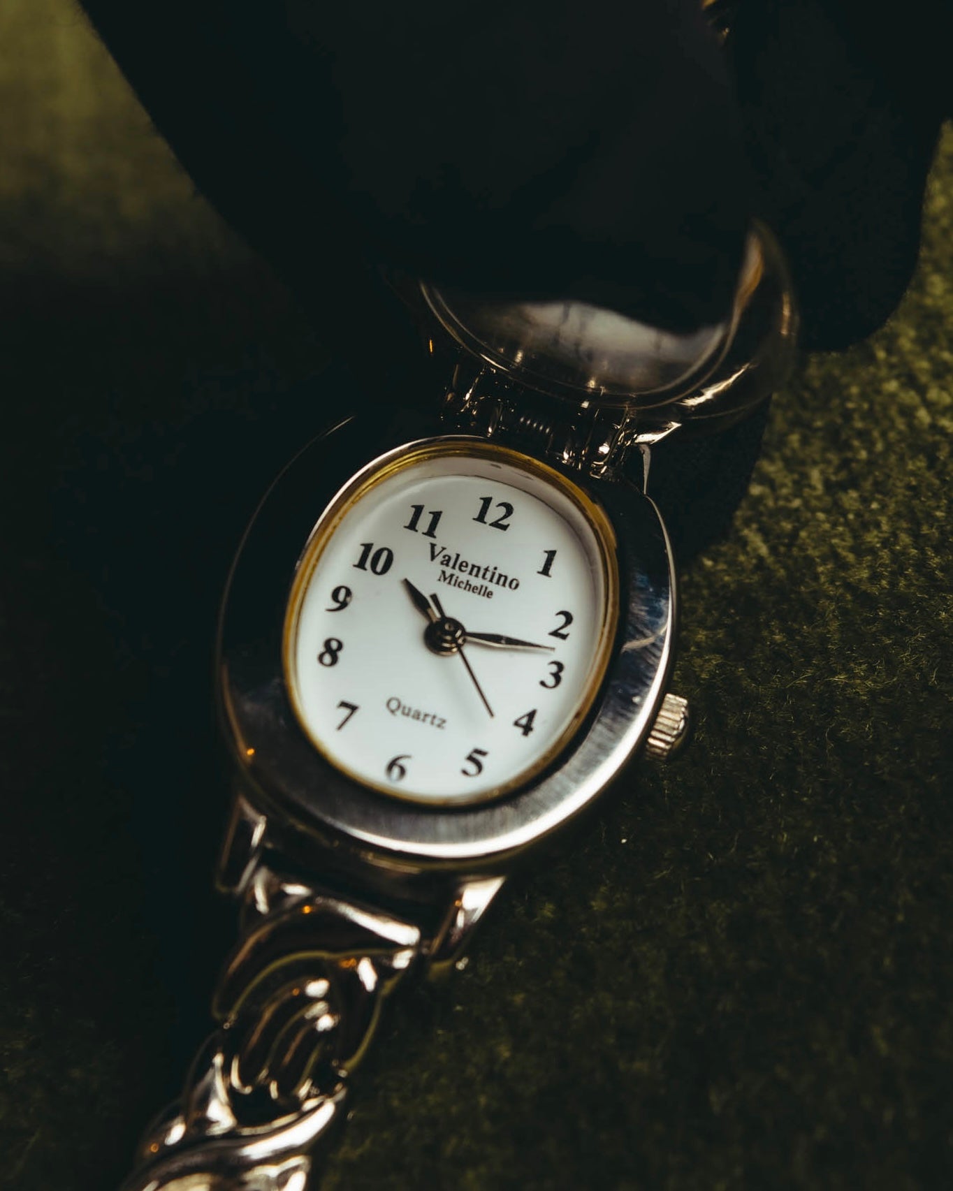 "Valentino Michelle" Vintage cameo secret quartz bracelet watch