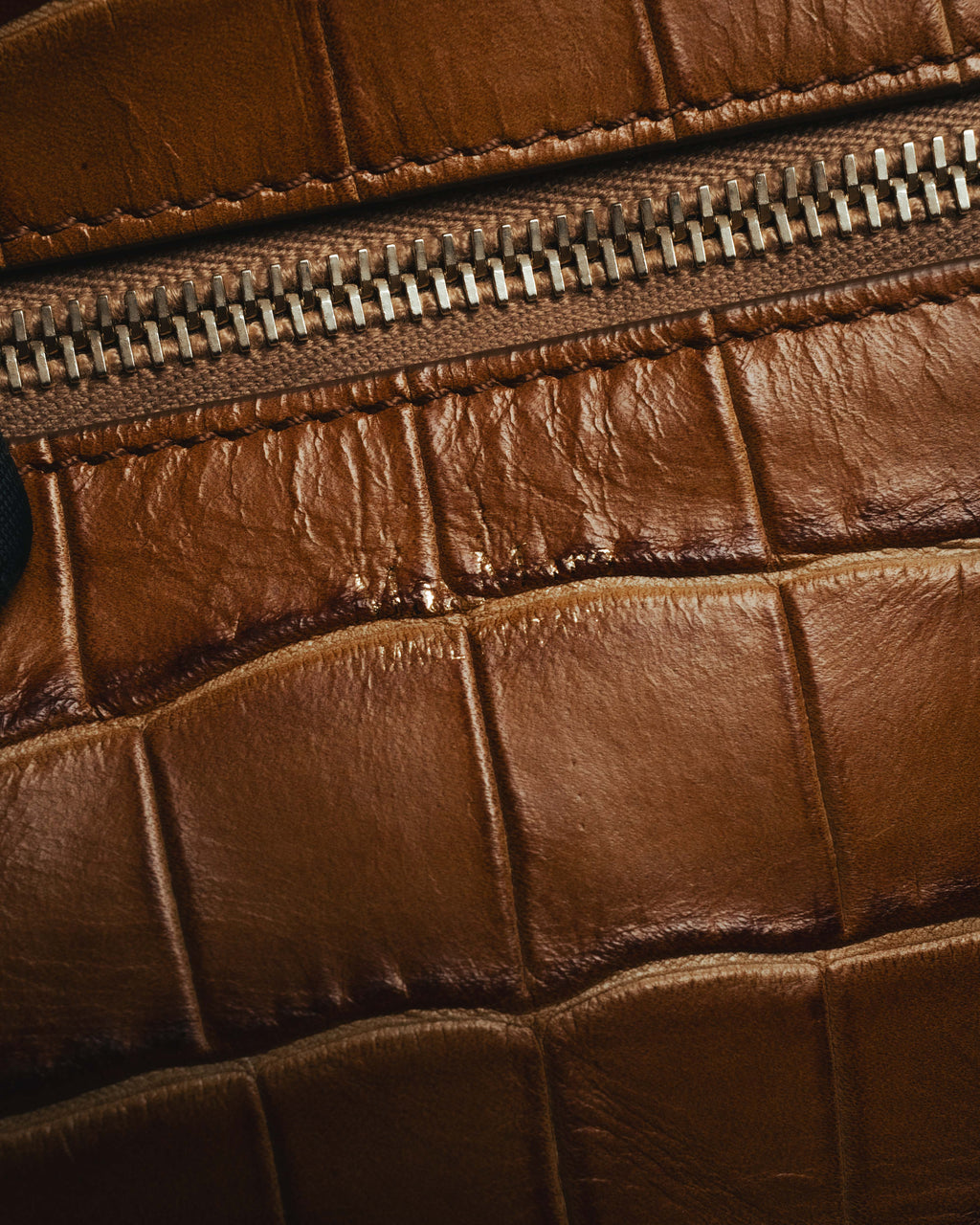 “Max Mara” 00’s-20’s crocodile-embossed 2way backpack