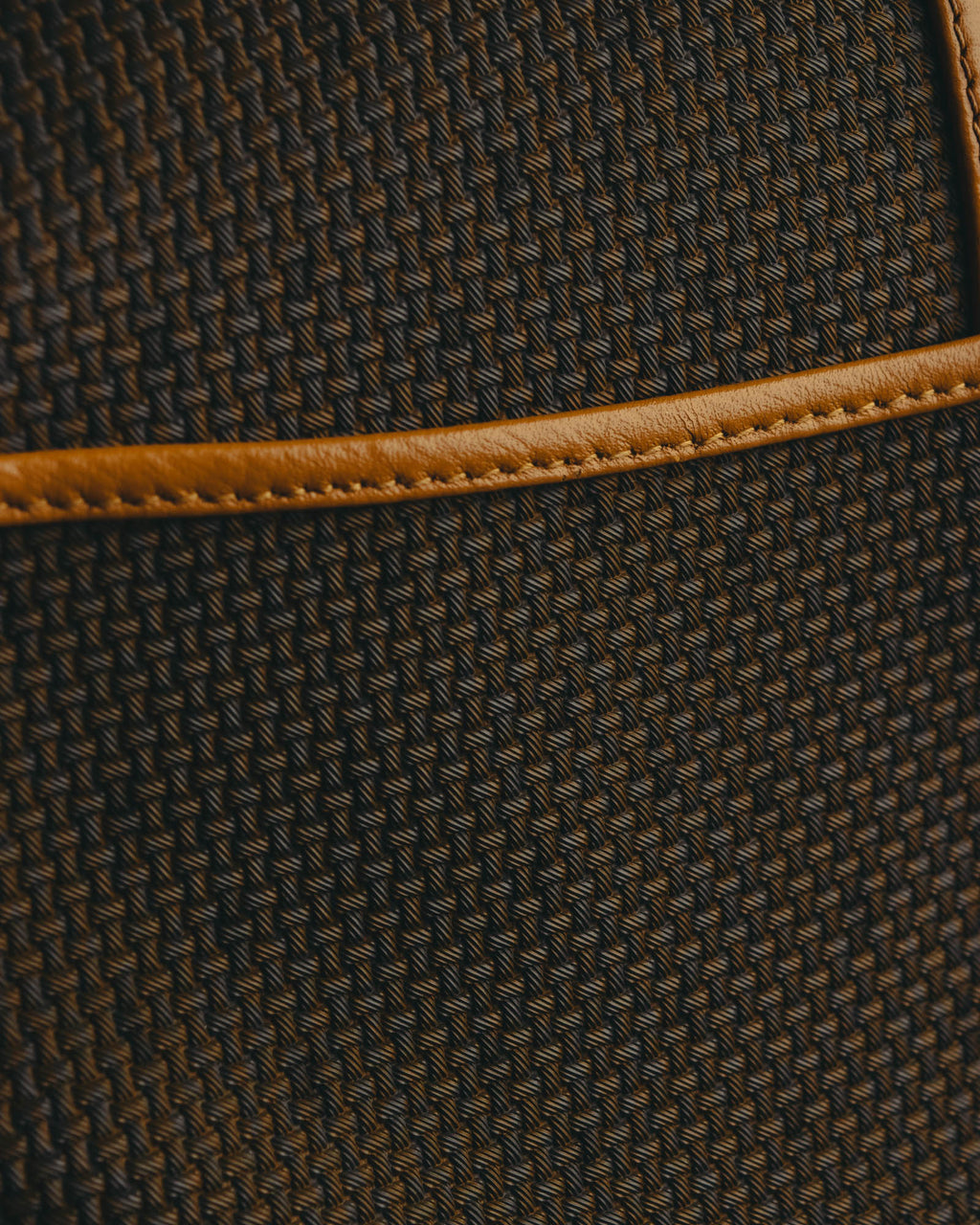 "Yves Saint Laurent" 70's-90's Woven leather shoulder bag