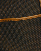 "Yves Saint Laurent" 70's-90's Woven leather shoulder bag