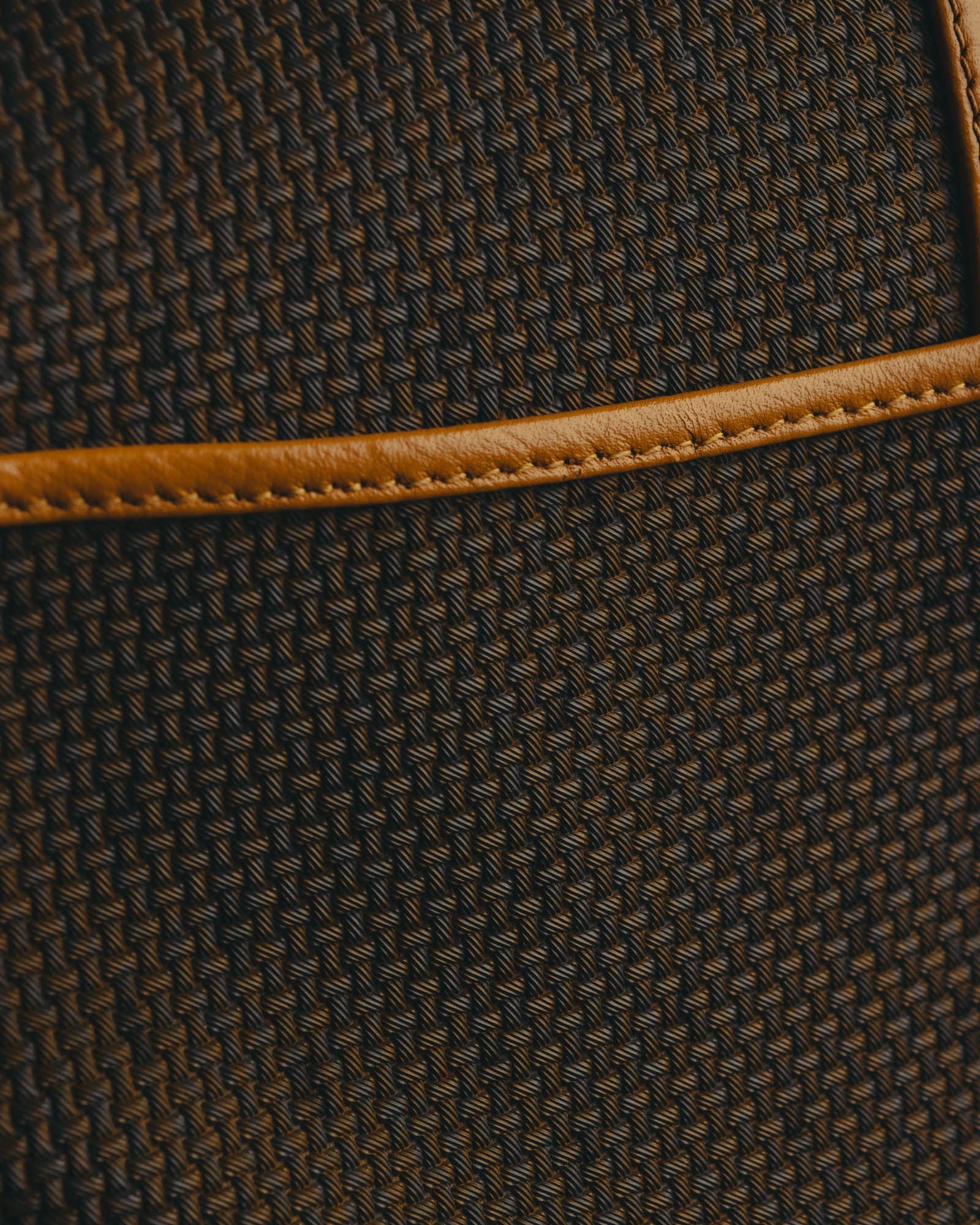 "Yves Saint Laurent" 70's-90's Woven leather shoulder bag