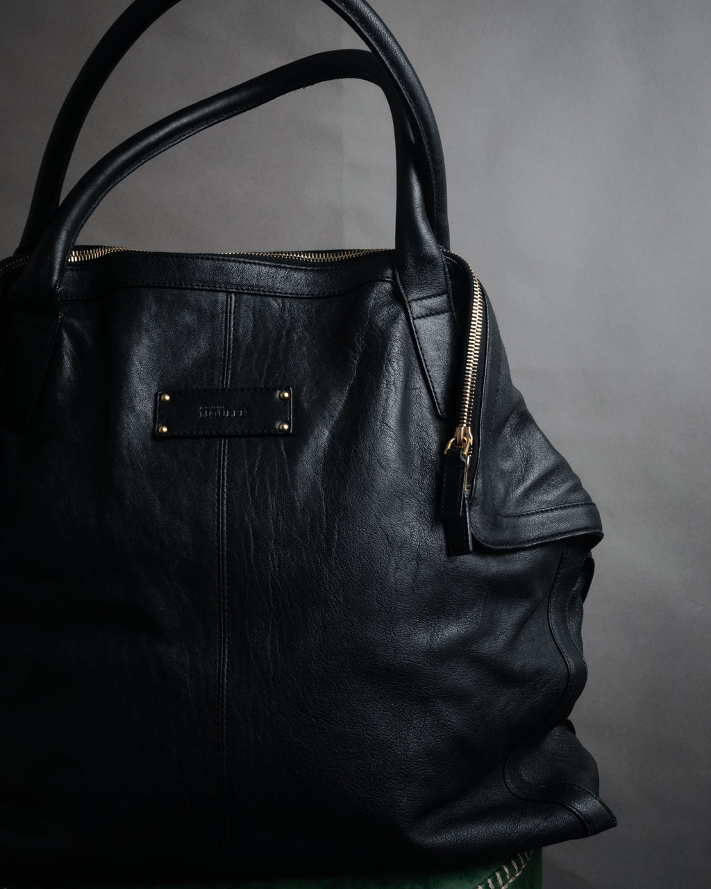 “Alexander McQueen” 2000’s Soft leather zip tote bag