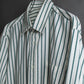 "BURBERRYS" Green stripe pattern oversized shirt