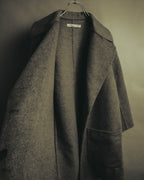 “BALENCIAGA” 00’s-10’s Wool angora wide-lapel coat