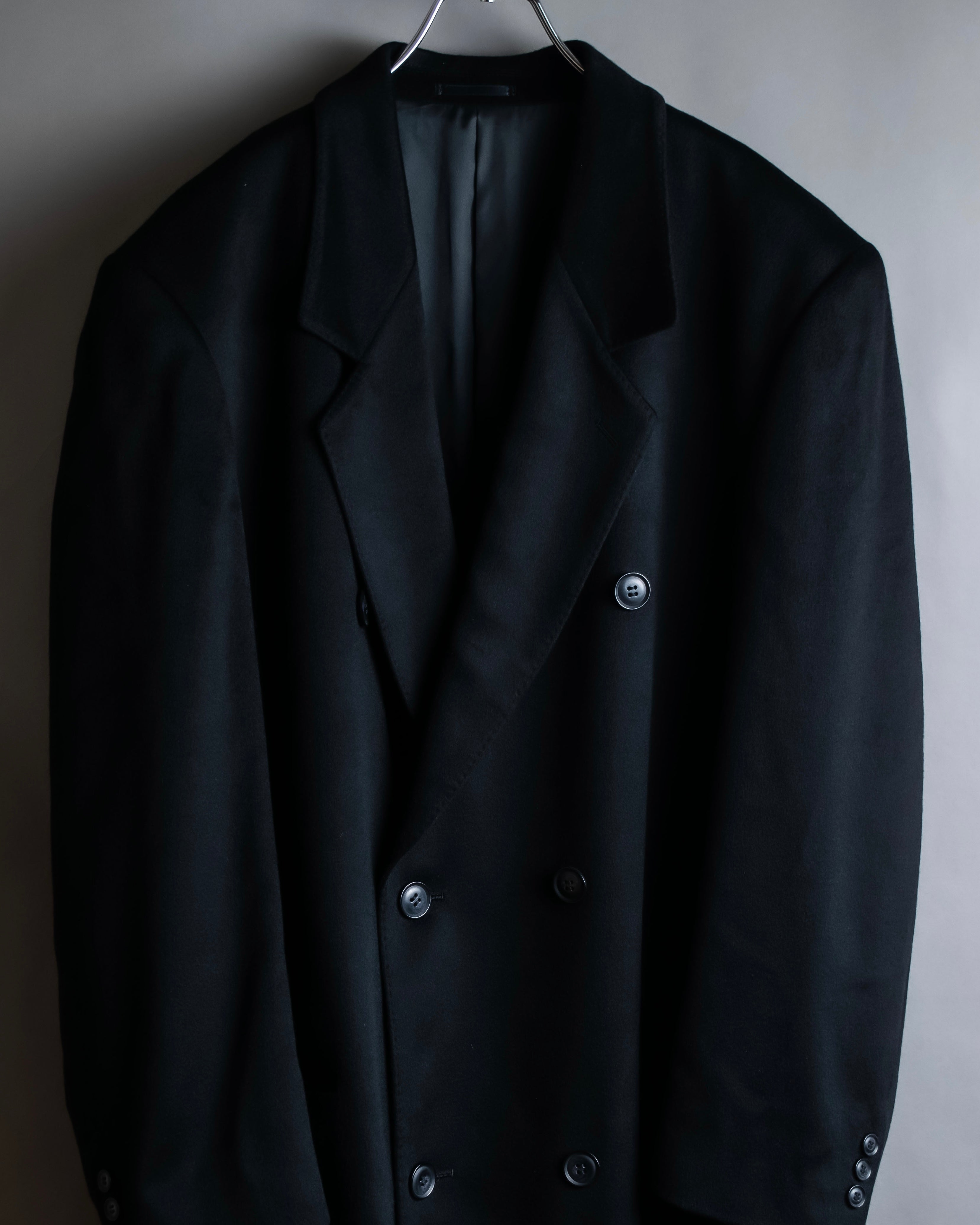 "Vintage super maxi length double-breasted oversized chester coat"