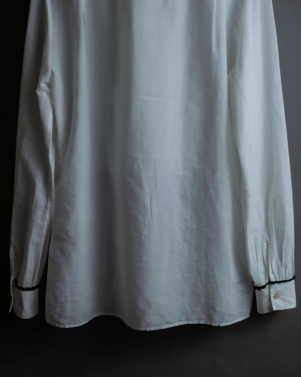 "Saint Laurent" 22SS Ribbon lace design tuxedo shirt