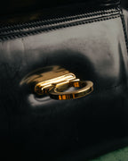 “Salvatore Ferragamo“ 1998-2003 Gancini patent leather handbag