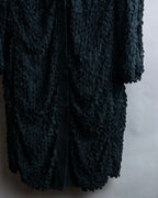 "HERNO" Laser cutwork design structured black dress