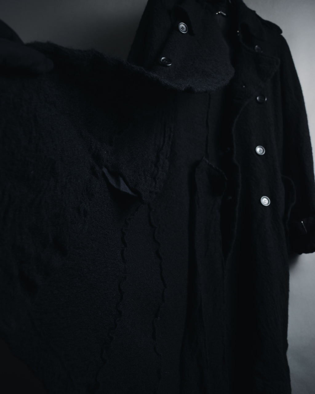 "tricot COMME des GARÇONS" 2007AW shrunk wool trench coat