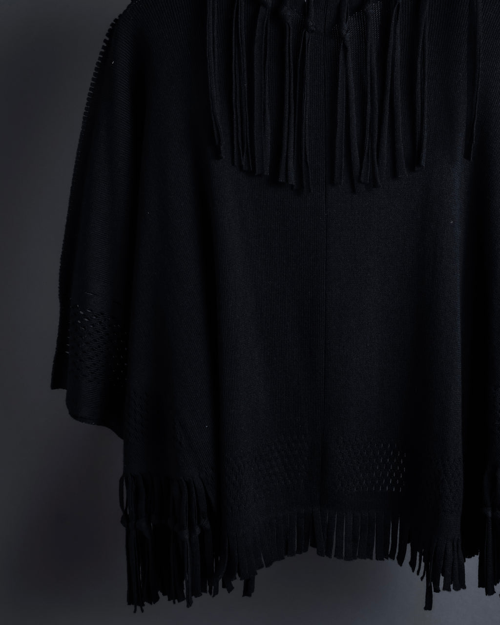 "ISSEY MIYAKE" 01AWRough knit fringe design cardigan