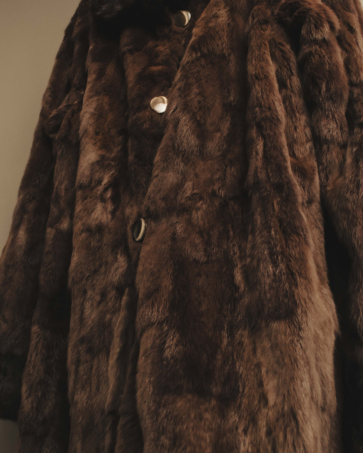 "ROBERTO VALENTINO" Reversible brown fur coat