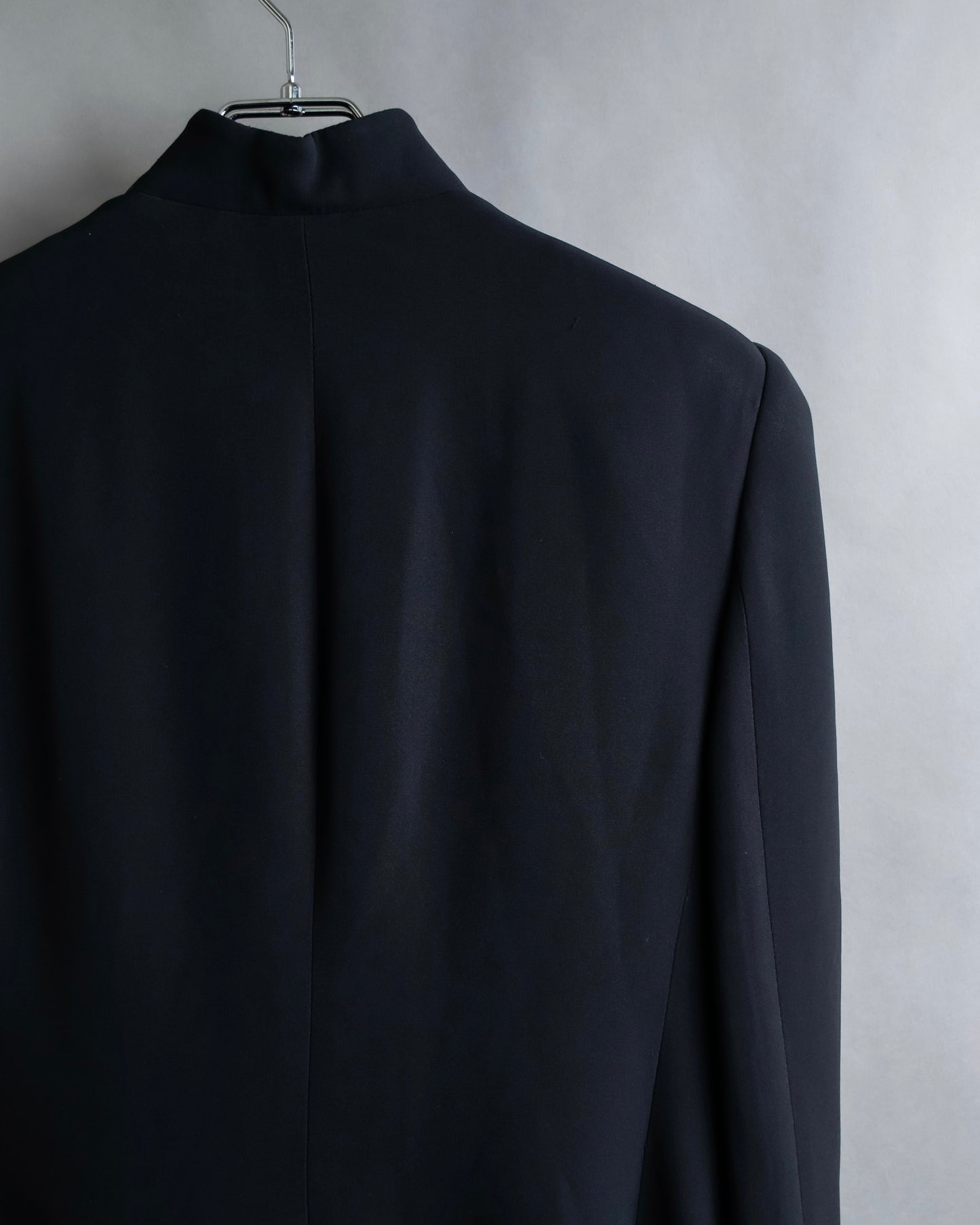 "GIORGIO ARMANI" 100% silk shawl collar shaped tailored jacket