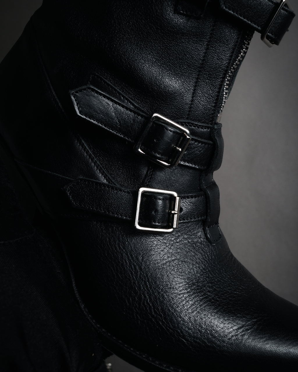 “CELINE” 19-23 Multi buckle zip biker boots