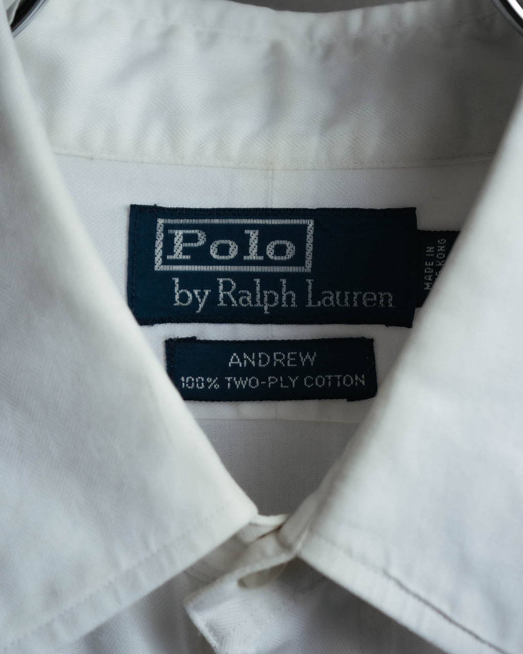 -MOOD MILLÉSIMES-
90’s-00’s andrew two-ply cotton white shirt by “Polo Ralph Lauren”