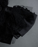 "CHANEL" 16AW Tulle lace design ribbon brooch