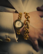 –SPECIAL– "GUCCI" 80's-90's Elegant gold tone wristwatch