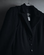 –SPECIAL– "CHANEL" 04SS sculpted princess-line wool crepe coat