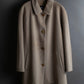 "BURBERRY" Angora mix mid length stand up collar coat