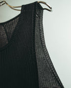 “Yohji Yamamoto” 2010’s sheer cotton ribbed long dress