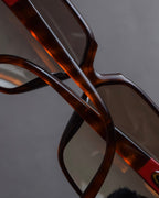 "Christian Dior Monsieur" Red temple gradient frame monsieur sunglasses