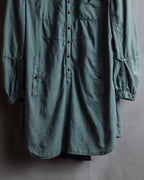 "UNDERCOVER" Raw edge frill design military-like shirt tunic