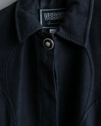 "Versus Versace" Belted design short length stencolor coat