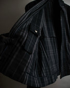 "BURBERRY" Combination leather design check pattern one-shoulder bag