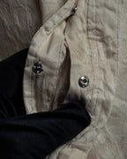 "DRIES VAN NOTTEN" Botanical print wrinkled tiered ruffle design vest