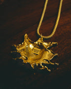 -SPECIAL- “HERMÈS” 90’s Sun face sculptural pendant necklace
