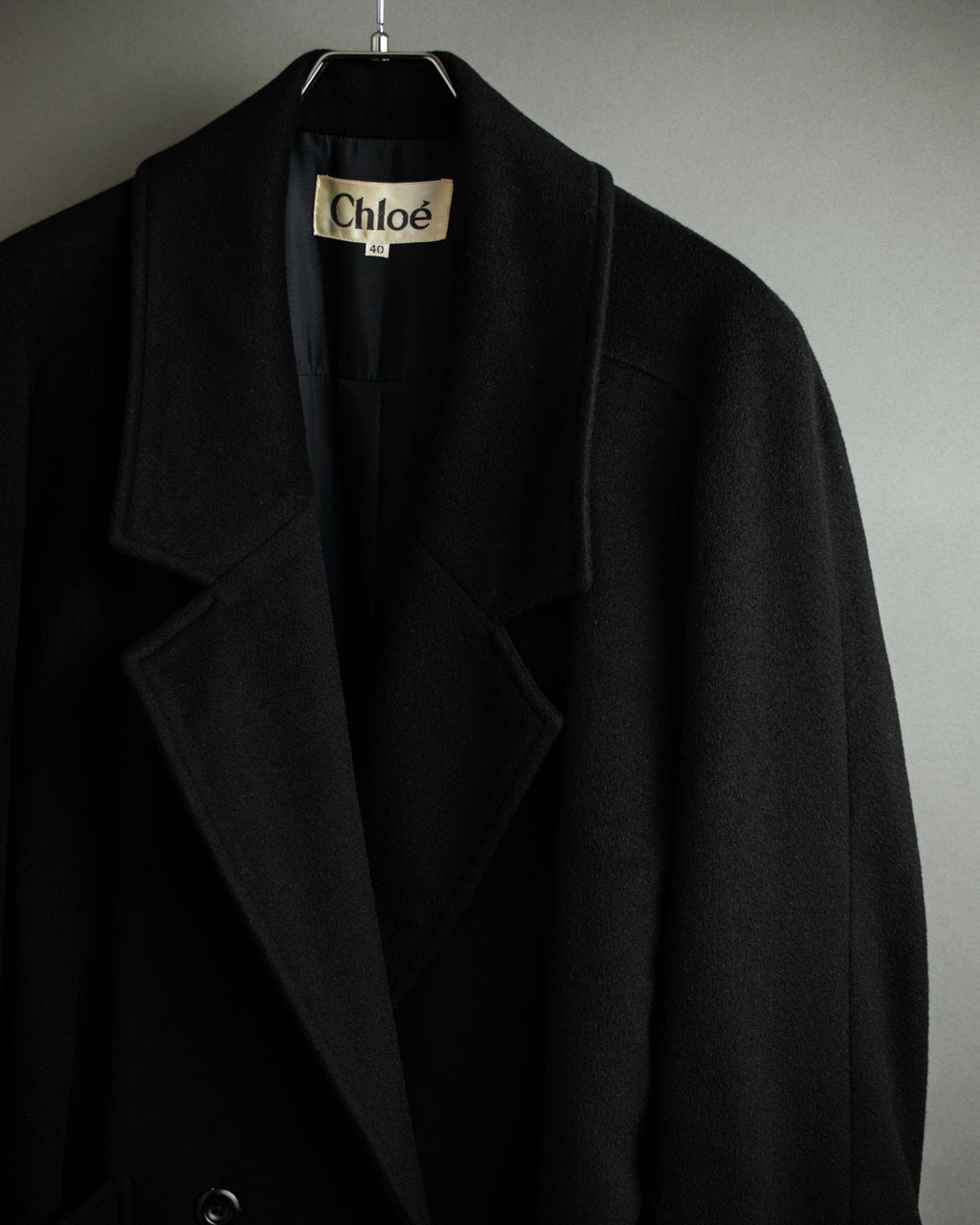 "Chloe" Peak lapel classically tailored chester coat