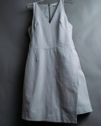 “Helmut Lang” Asymmetry designed v neck one piece