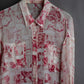 "John Galliano" 100% silk tropical floral regular collar shirt