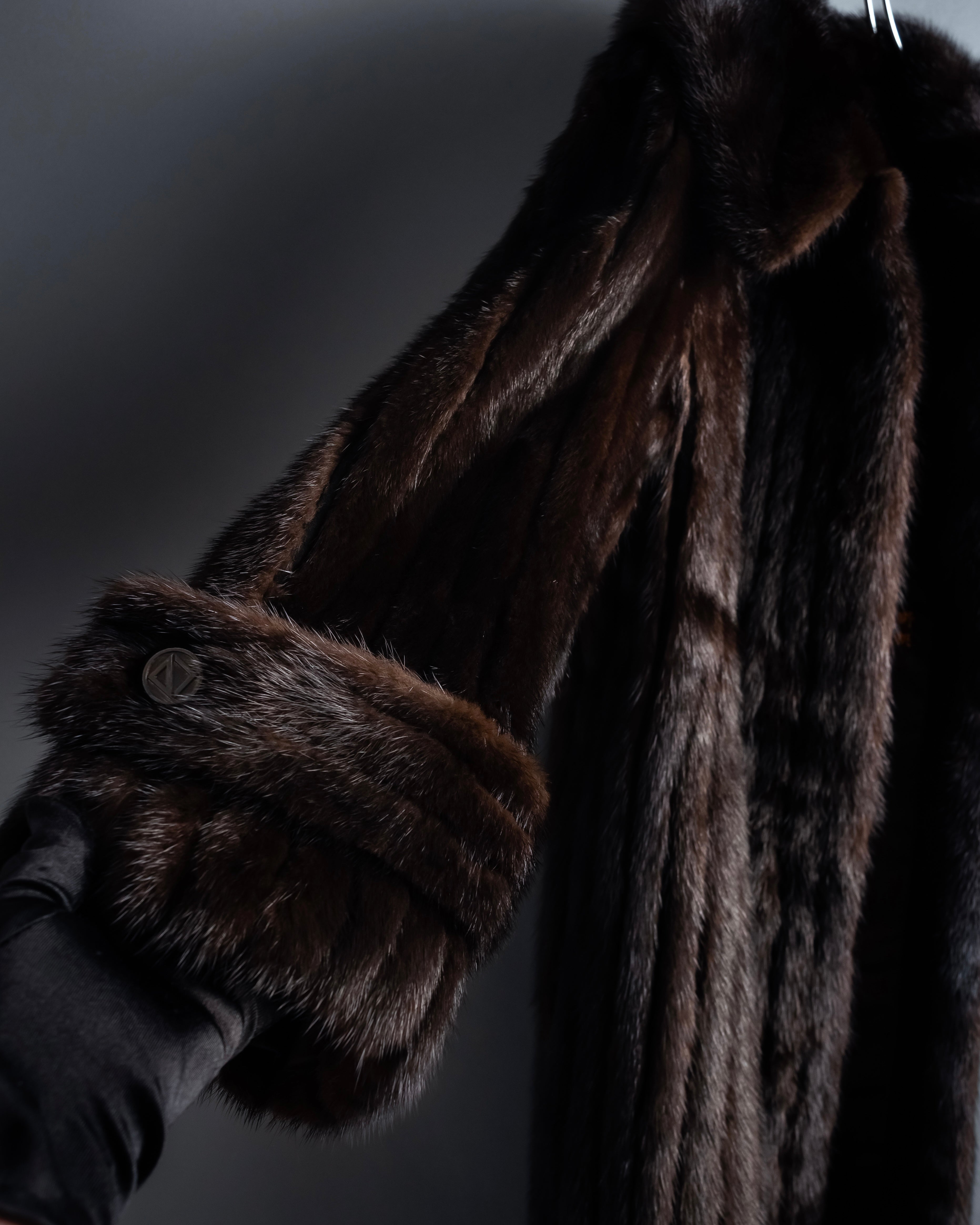 -SPECIAL- "Christian Dior Boutique Paris" 70's-80's Panel work design 100% mink fur coat