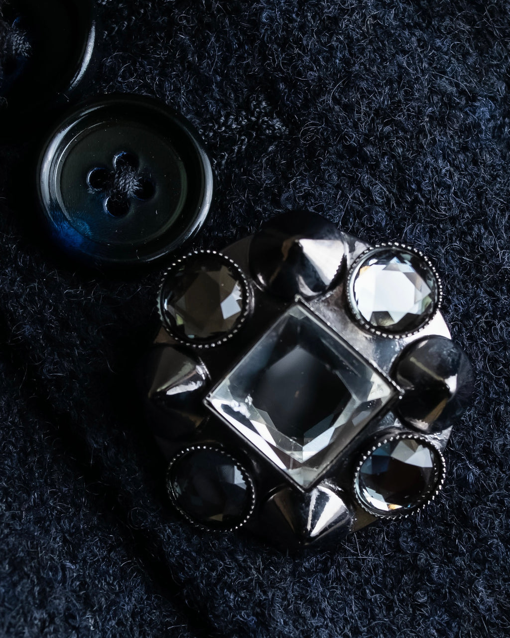 "DOLCE & GABBANA" Double-breasted bejeweled button check pattern jacket