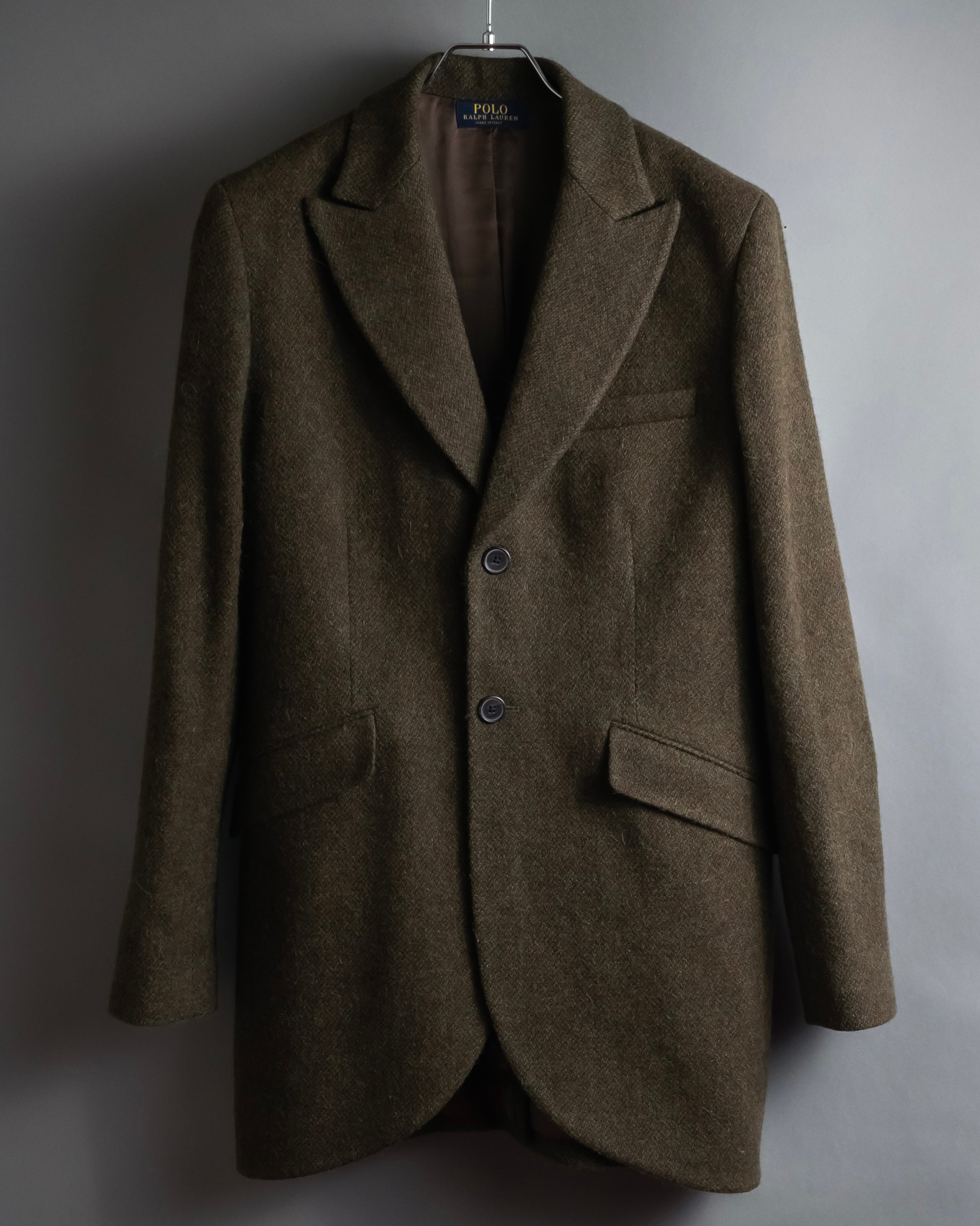 "Polo Ralph Lauren" Alpaca-blend long tailored jacket
