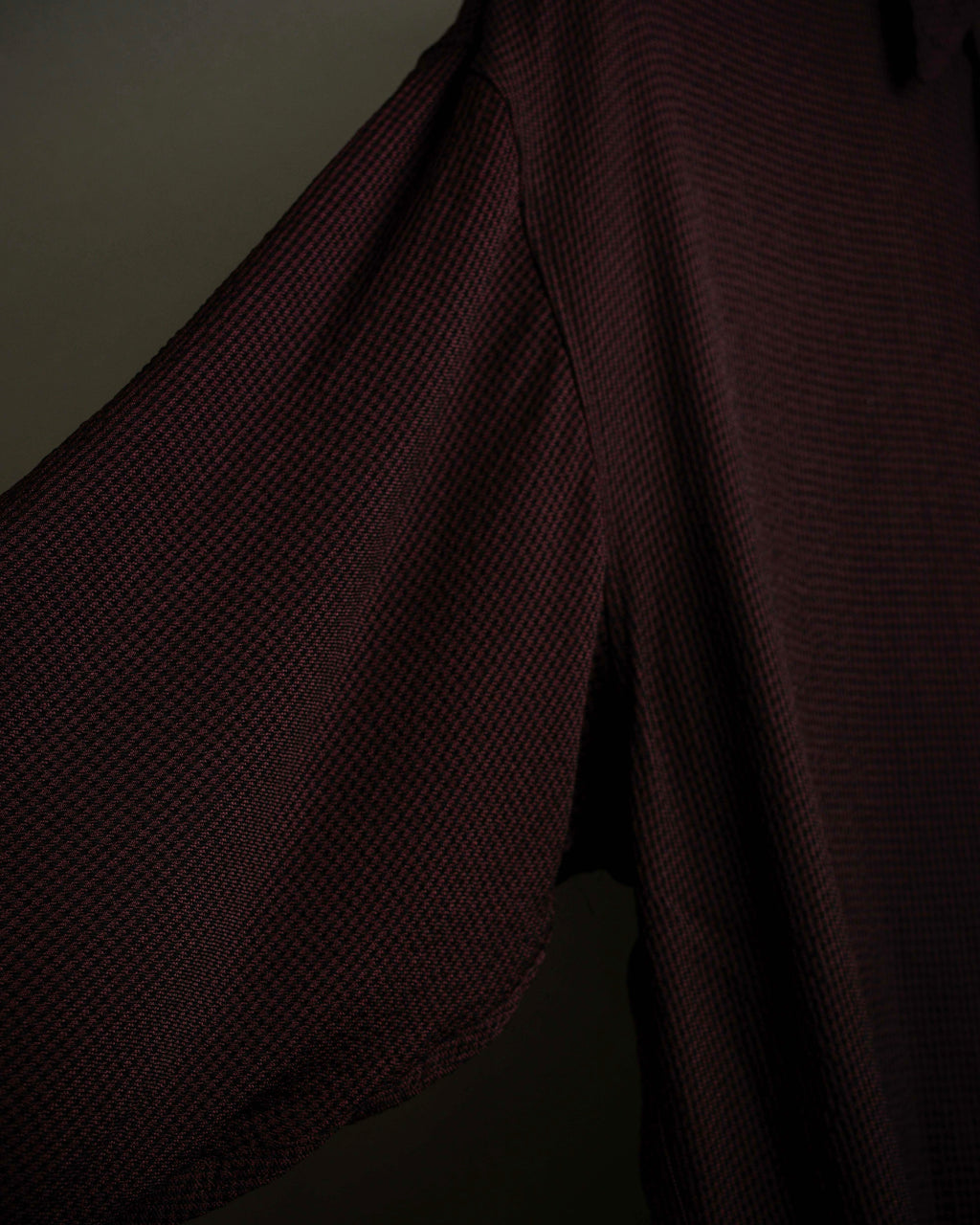 "JEAN PAUL GAULTIER" Draping form burgundy shirt