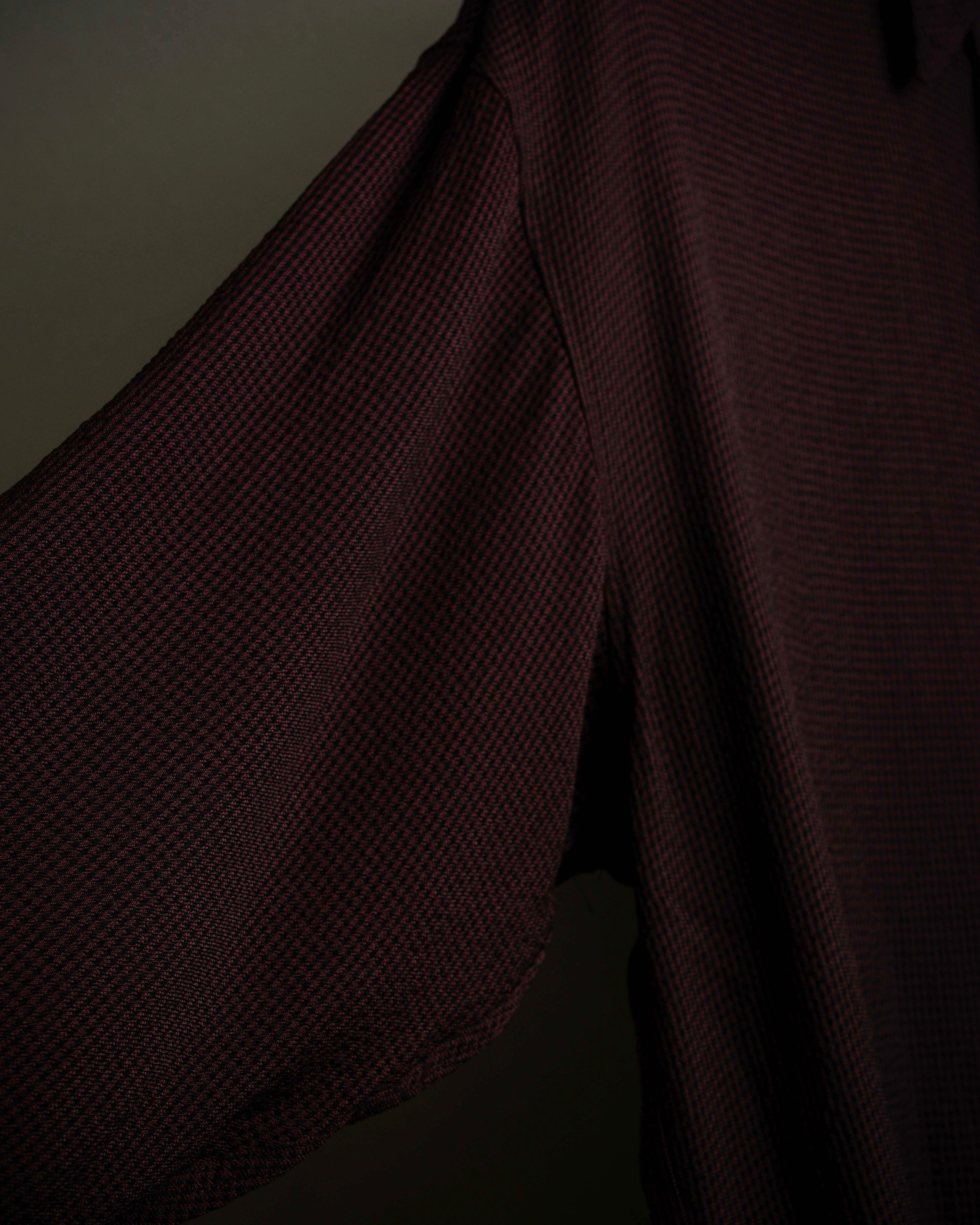 "JEAN PAUL GAULTIER" Draping form burgundy shirt