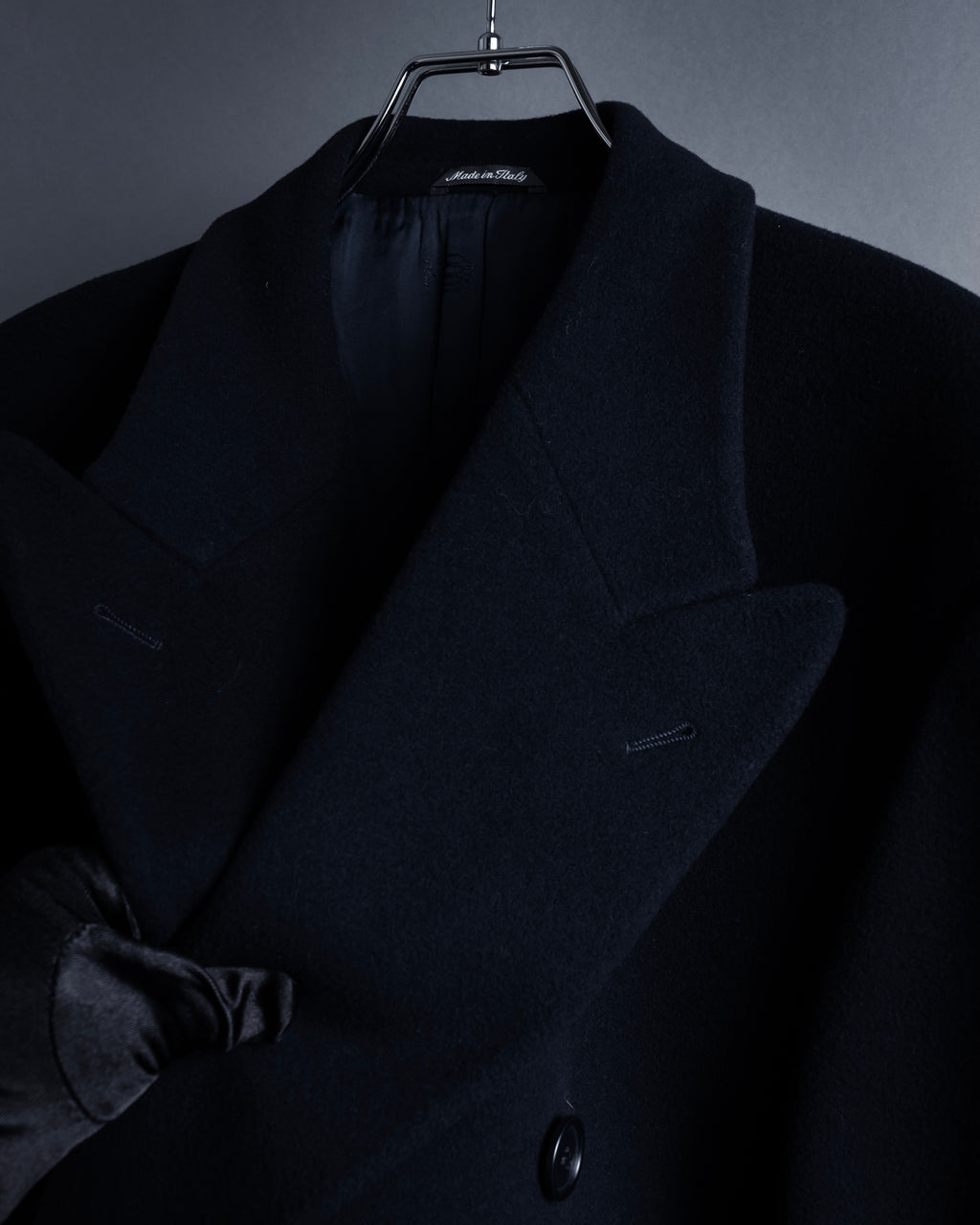 "STUDIO 0001 BY FERRE" Structured silhouette super long chester coat