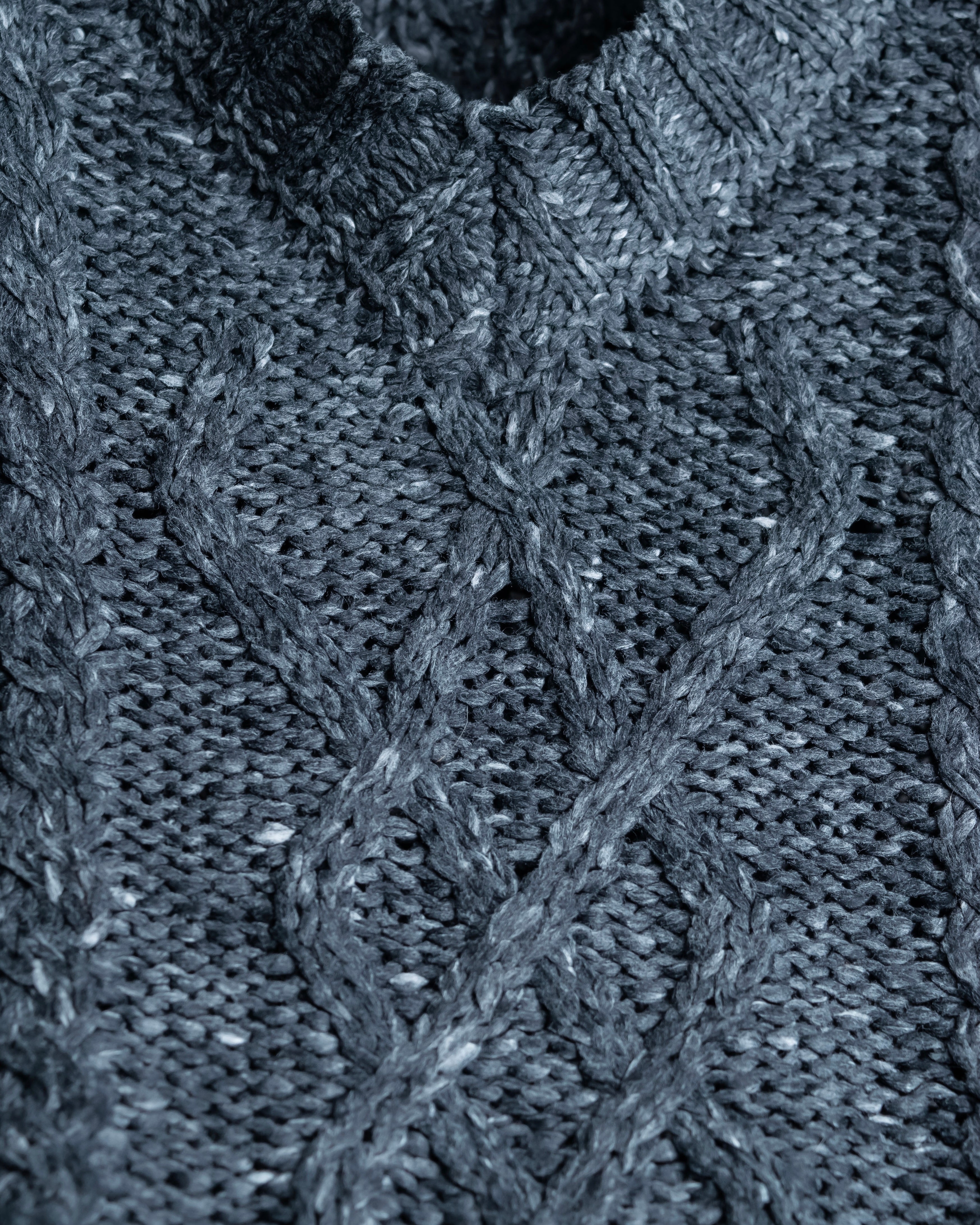 "MM6 MAISON MARGIELA" Cabled melange sleeveless knit