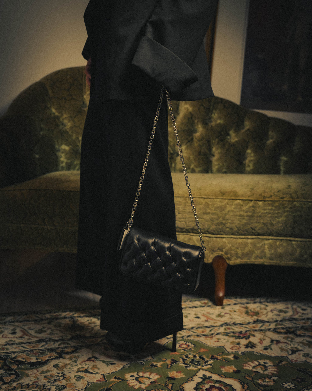 –SPECIAL– "Maison Margiela" 2020's Quilted leather chain shoulder bag