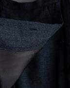 "Christian Dior" Front button design flare wool skirt