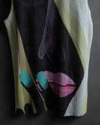 "RAF SIMONS" 13SS Surrealist face print sleeveless top