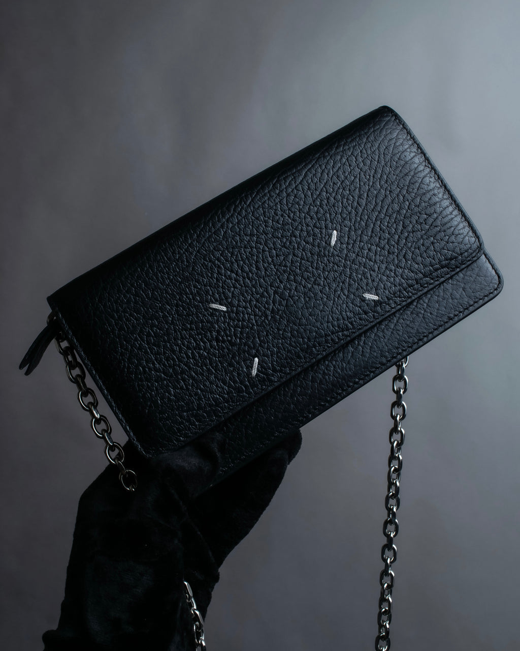 "MAISON MARGIELA" Calf leather chain shoulder wallet bag