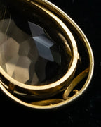 "VALENTINO" Smoky quartz teardrop design necklace