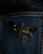 Pantalones de mezclilla con lavado de libélula de GUCCI