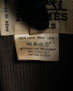 "HERMES" 90's classic detail dark blue tailored jacket